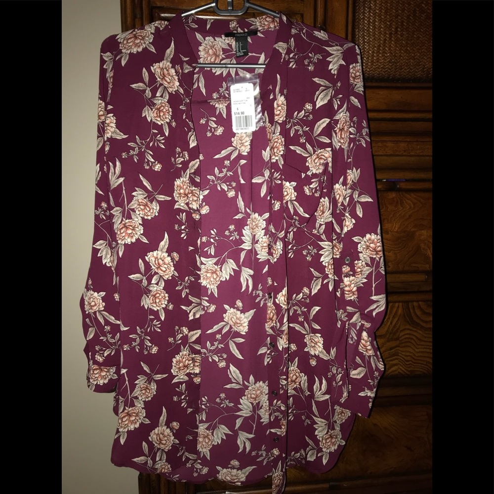 🥀NWT Forever 21 long sleeve blouse🥀 - Picture 7 of 9